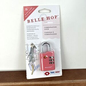 NEW Belle Hop TSA Recognized‎ Pink 3-Digit Combination Lock, 2006